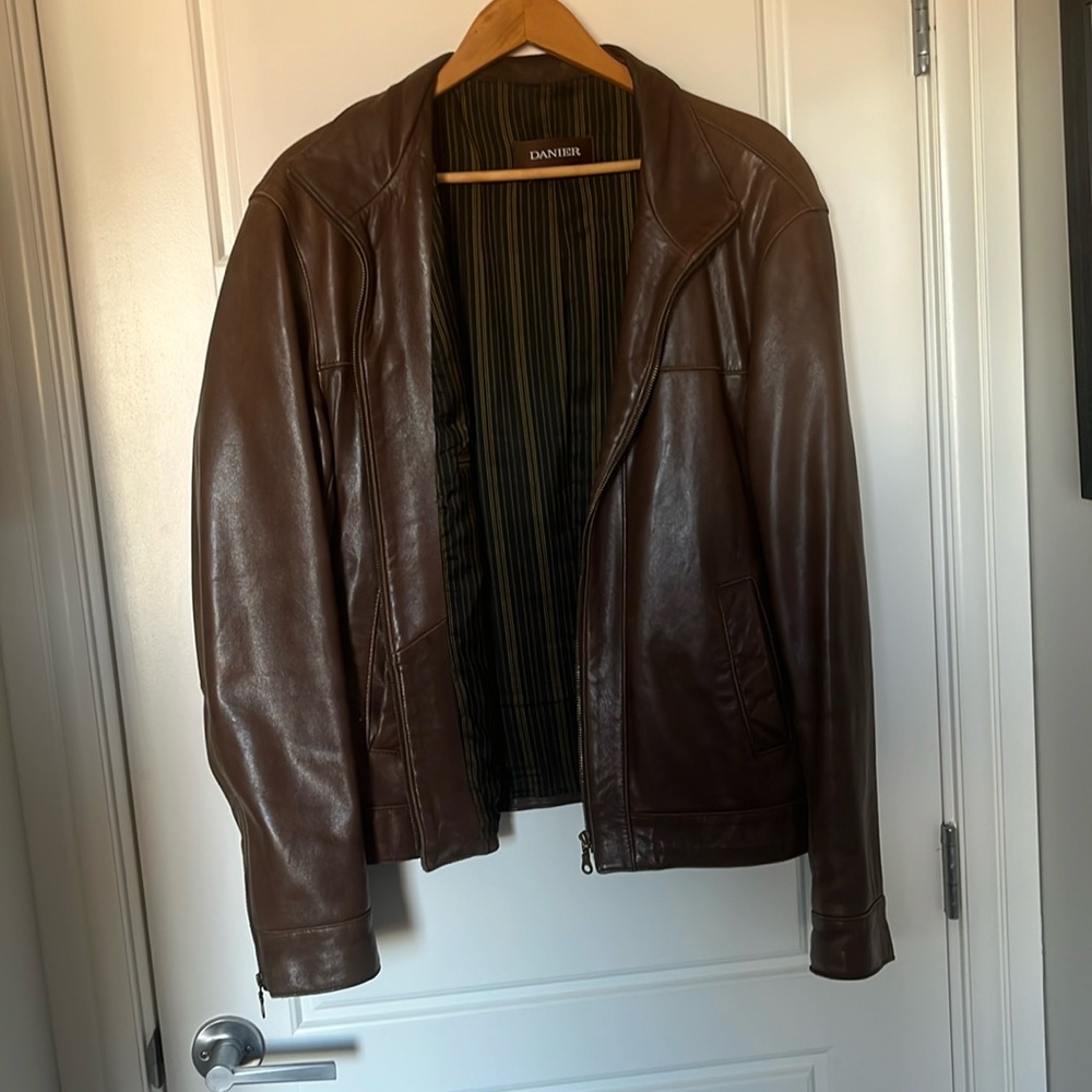 Beautiful soft brown leather jacket.